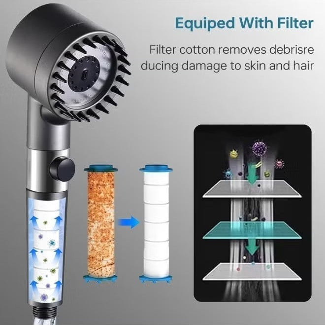 3-Mode Filtered Shower Head with High Pressure
